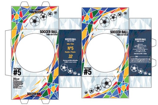 [93100-C] Caja Exhibidora para Balón de Futbol No.5 Banderas Copa América