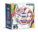 [93100-KIT] Balón de Fútbol No.5 Banderas Copa América con Caja Exhibidora (Kit)