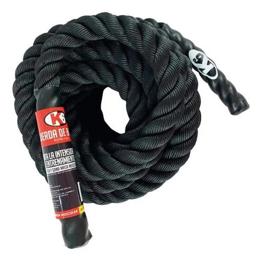 [67955] Cuerda de batida K6 Negra  (3.8 cm x 12 m)