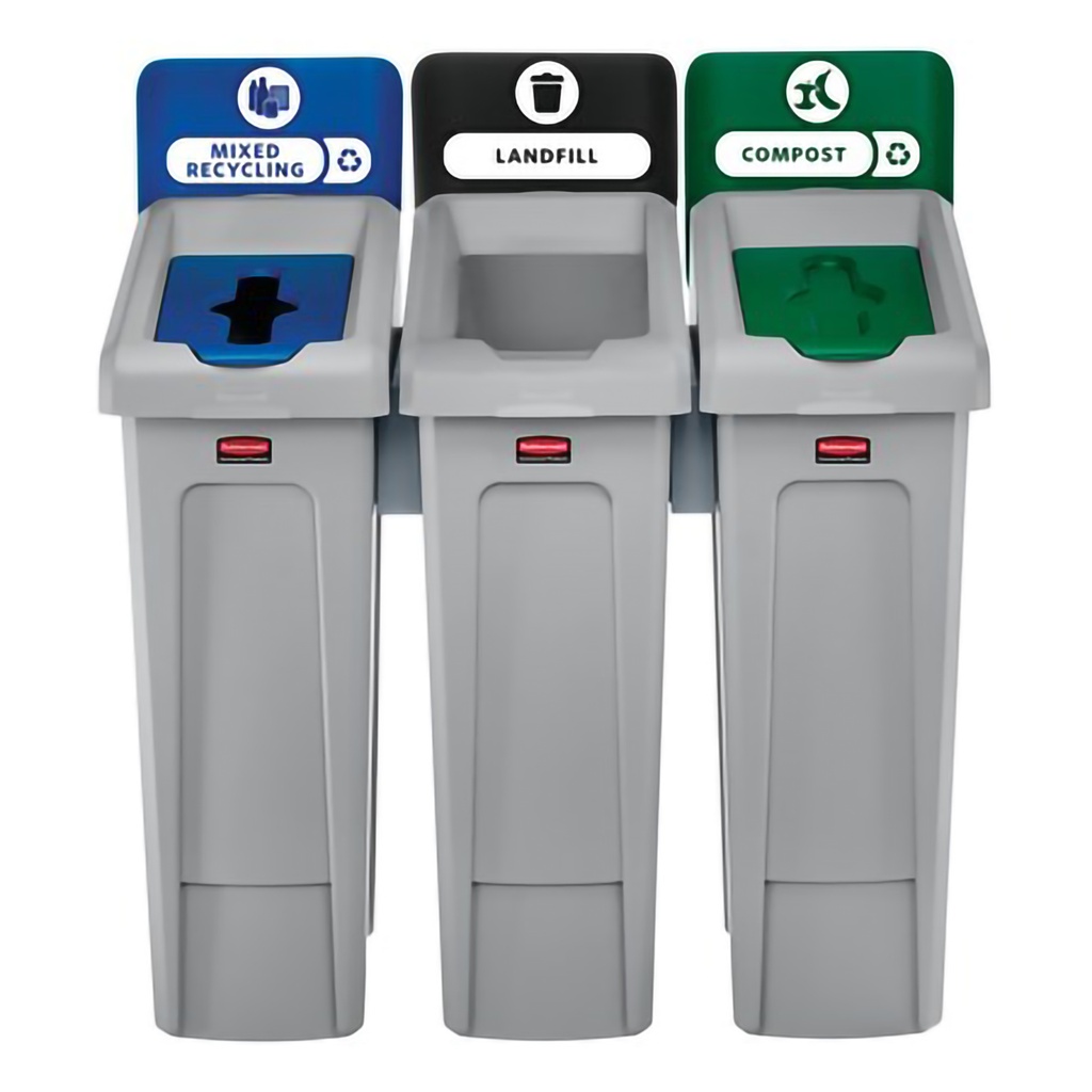 Estación de Reciclaje Slim Jim Rubbermaid