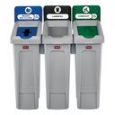 Estación de Reciclaje Slim Jim Rubbermaid