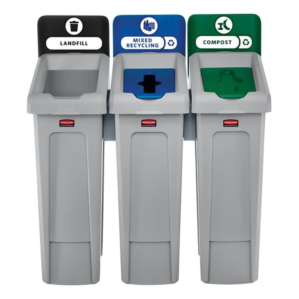 Estación de Reciclaje Slim Jim Rubbermaid