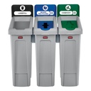 Estación de Reciclaje Slim Jim Rubbermaid