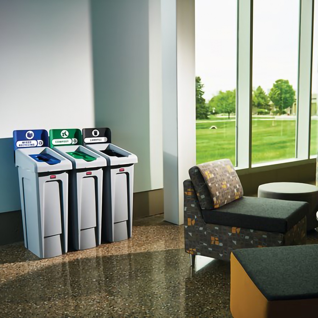 Estación de Reciclaje Slim Jim Rubbermaid