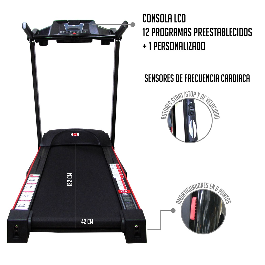 Caminadora Eléctrica K6 Crono 3 (110 V)