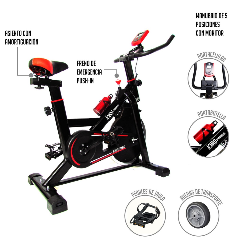 Bicicleta de Spinning Icaro K6 13 kg