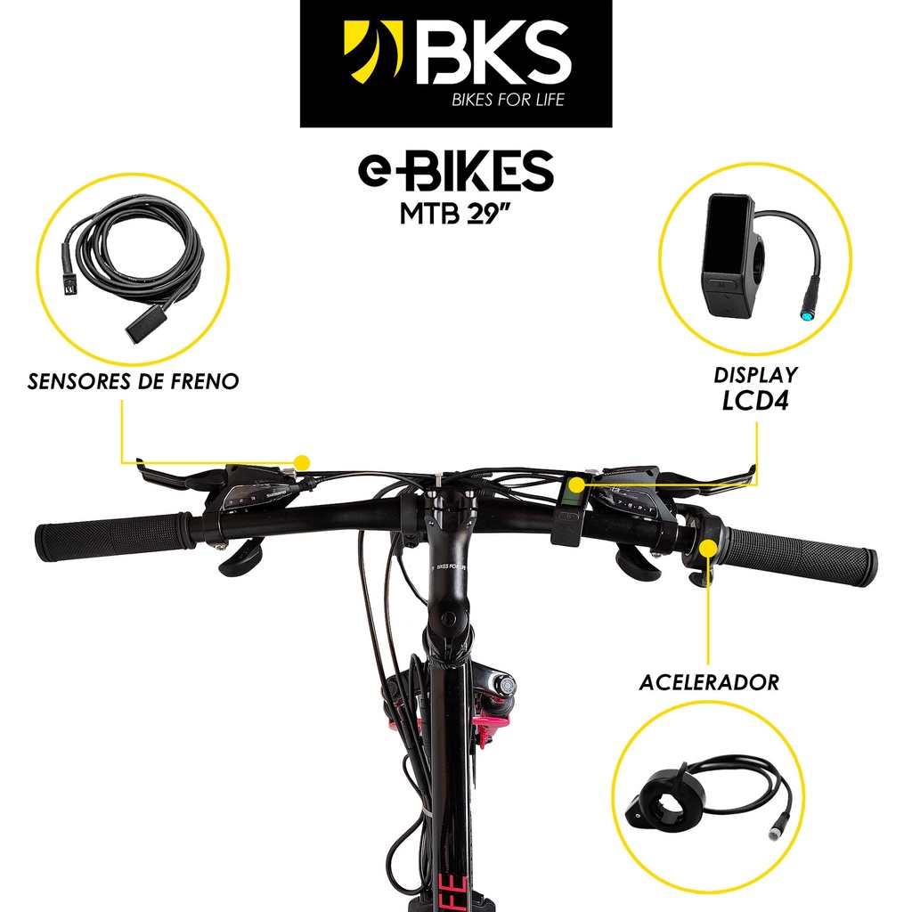 Kit Convertidor a Bicicleta Eléctrica Bks MTB 29" 48V 500W