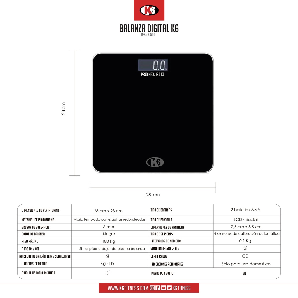 Balanza Digital K6
