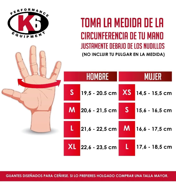 Guantes Fitness K6 Athenas II