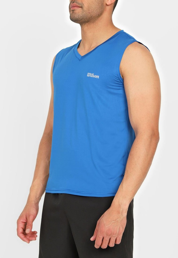Playera Wilson Sin Mangas Ultra Light Caballero 59051 Azul Rey