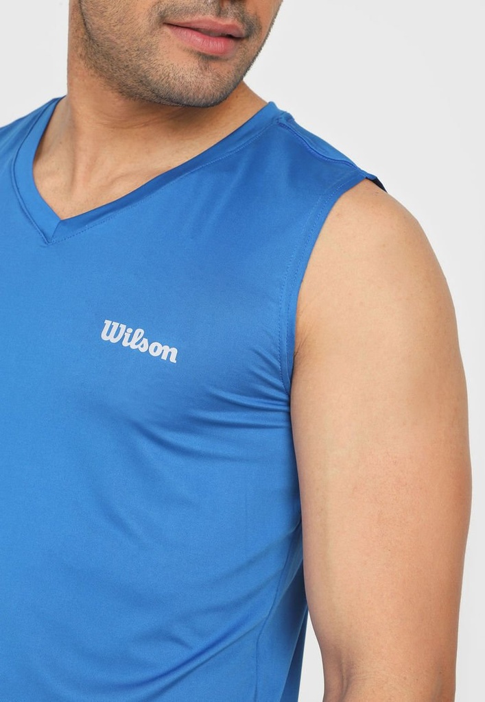 Playera Wilson Sin Mangas Ultra Light Caballero 59051 Azul Rey