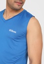 Playera Wilson Sin Mangas Ultra Light Caballero 59051 Azul Rey