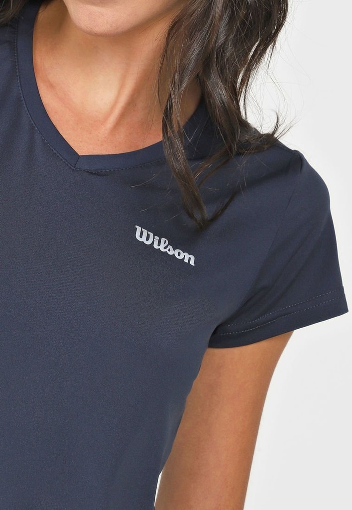 Playera Wilson Cuello V Ultra Dama 59003 Marino
