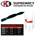 Cinturón para Levantar Pesas K6 Supremacy Turquesa