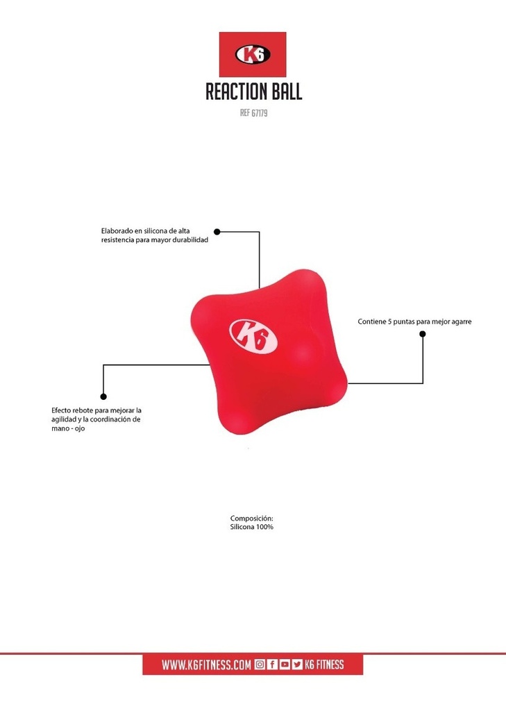 Pelota para Entrenamiento de Reflejos K6