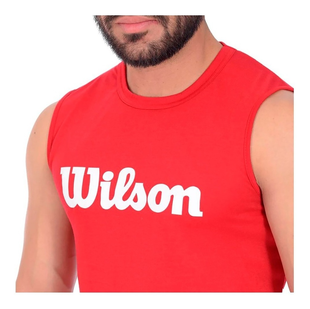 Playera Wilson Polyspun Caballero 85916 Rojo