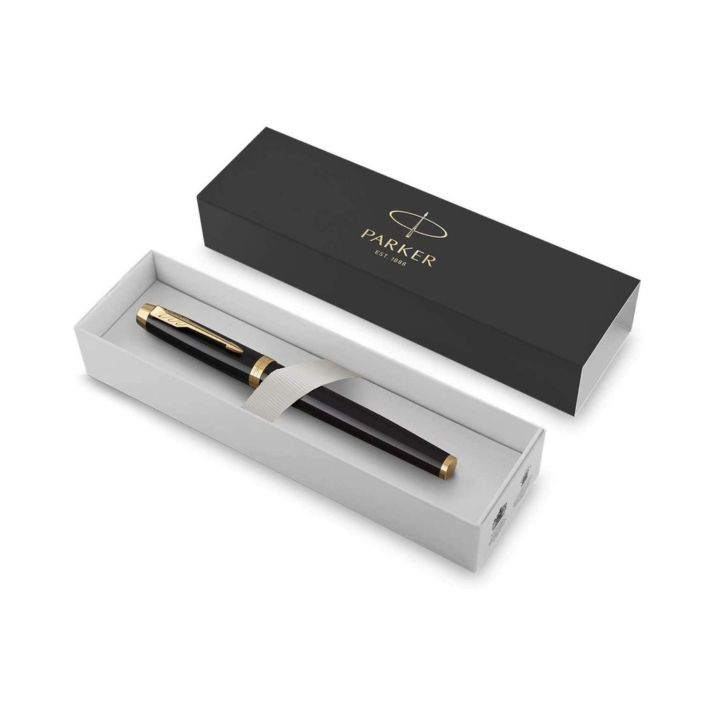 Boligrafo Roller IM Negro - Acabado Oro