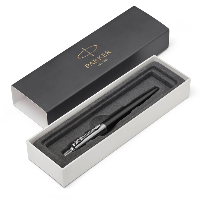 Bolígrafo Parker Jotter Bond Street CT Punta 1mm Tinta Azul Negro con Estuche