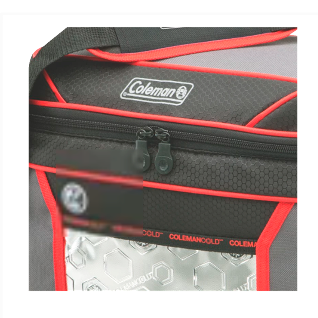 Bolso Termico Coleman Cold 24 horas capacidad 16 latas Negro/Rojo