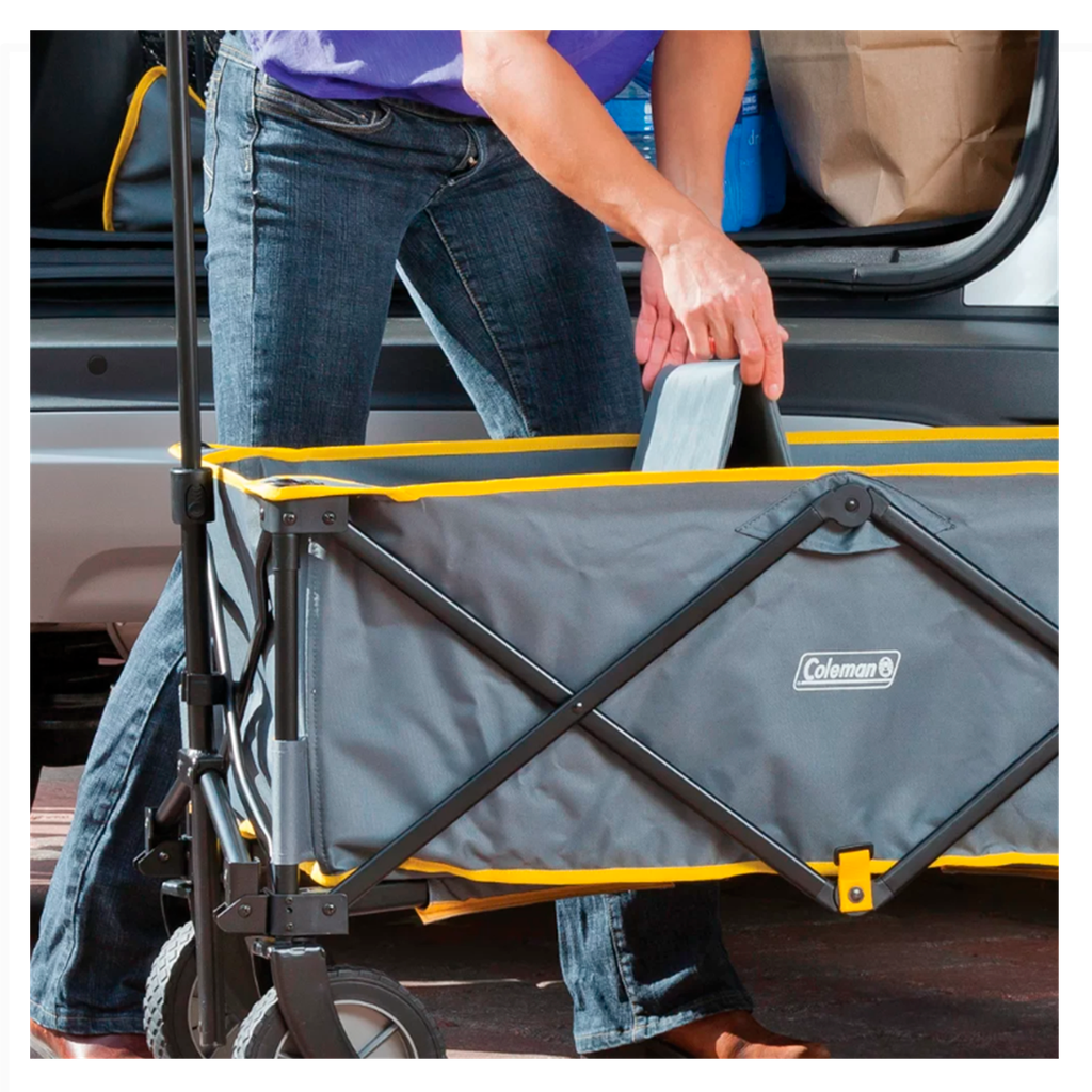 Carro transportador para campamento Coleman cuatro ruedas Gris/Amarillo