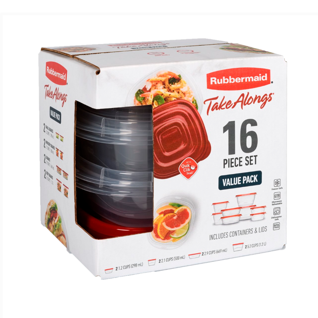 Set de 16 Recipientes con tapa TakeAlongs Rubbermaid