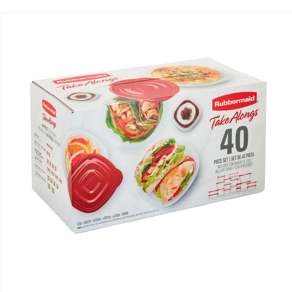 Set de 40 Recipientes con tapa TakeAlongs Rubbermaid