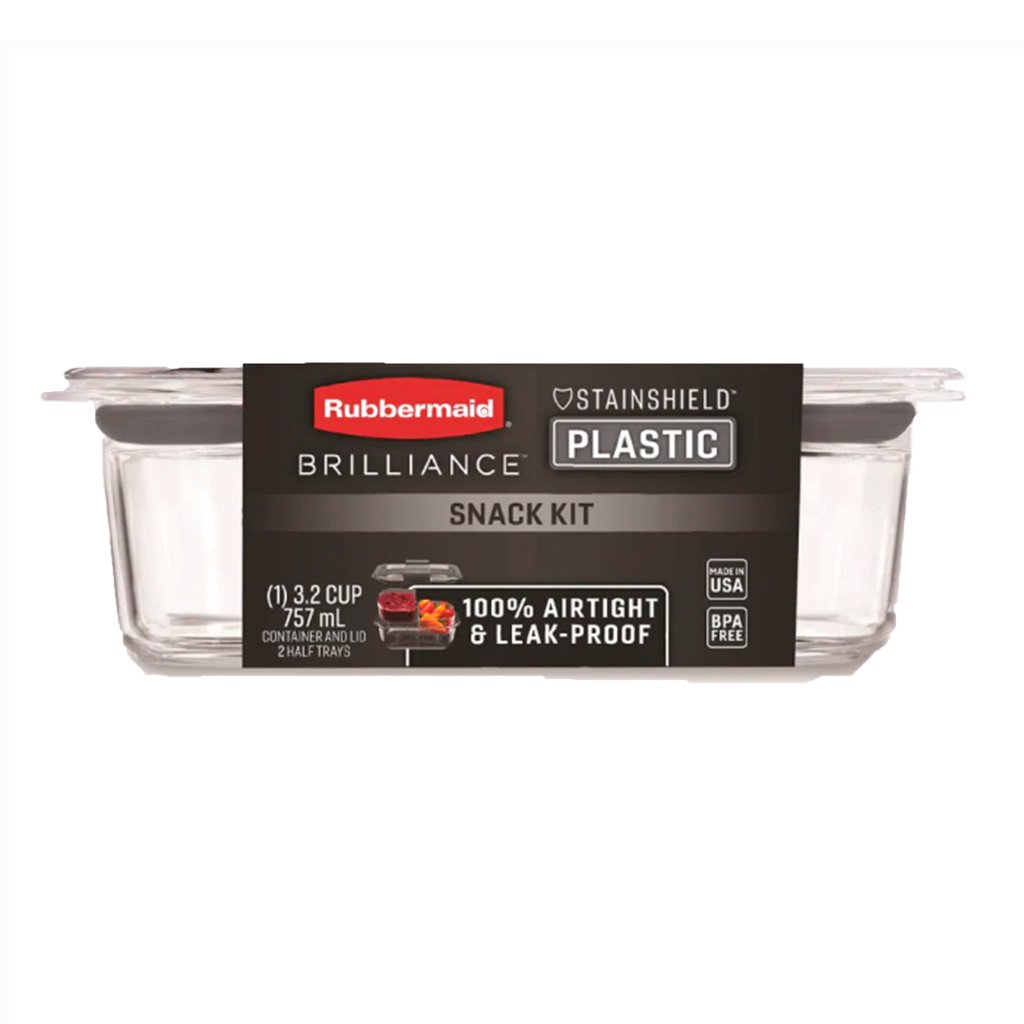 Contenedor para snacks de profundidad media con Cierre Hermético transparente Brilliance Rubbermaid