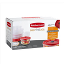 Set de 24 Recipientes con tapa distintos tamaños Easy Find Rubbermaid