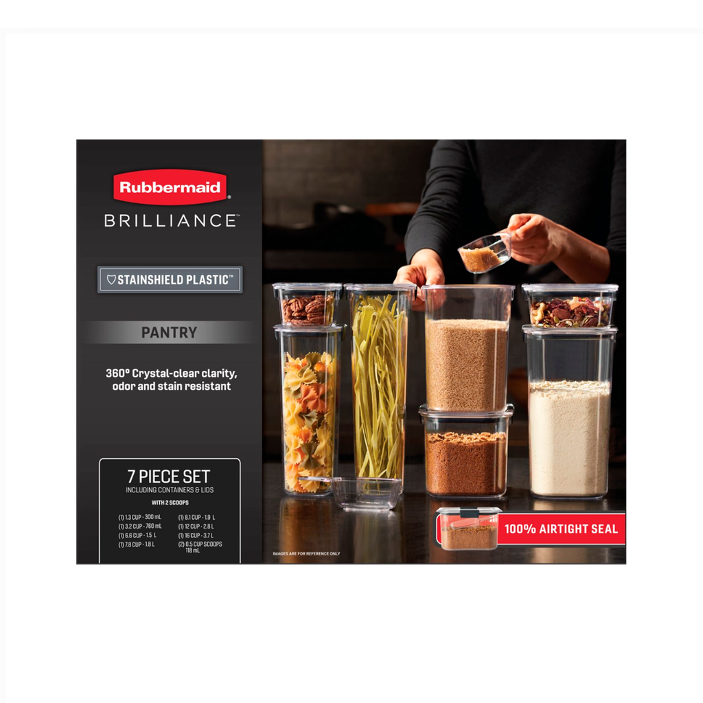 Set de Envases Rubbermaid Brilliance 7 pcs