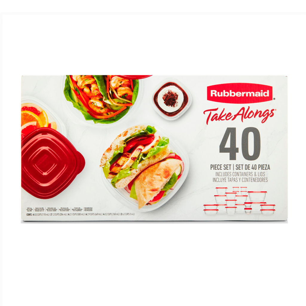 Set de 40 Recipientes con tapa TakeAlongs Rubbermaid