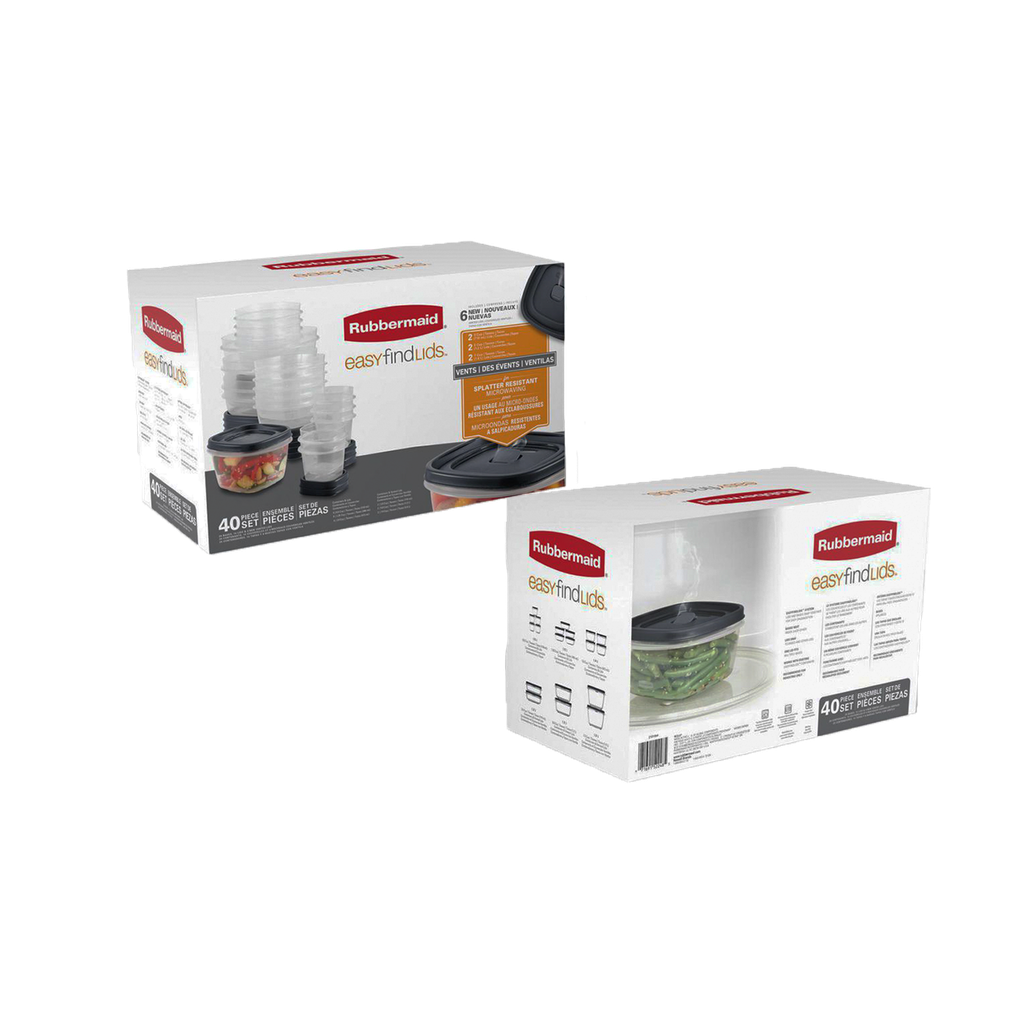 Set de 40 piezas Varios Tamaños Easy Find Rubbermaid
