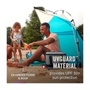 Toldo Coleman para playa Skyshade Azul con Gris