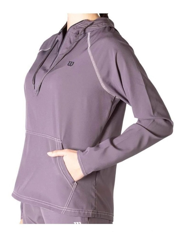 Buzo Con Capota Wilson  Flex Dama 98373 Gris