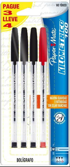 Bolígrafo Kilometrico Paper Mate St 3X4
