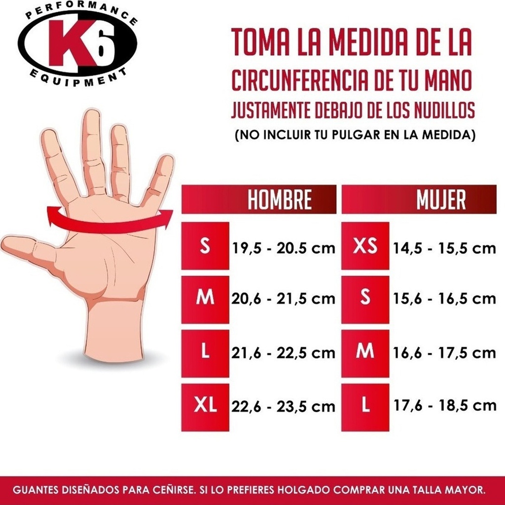 Guantes para Levantamiento de Peso K6 Ice Fusion III
