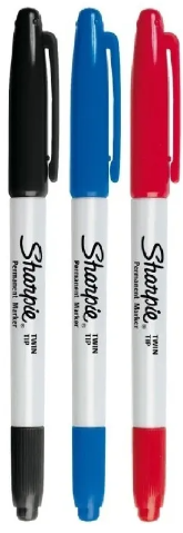 Twin Tip Sharpie Tx3 (Negro, Azul, Rojo)