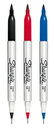 Twin Tip Sharpie Tx3 (Negro, Azul, Rojo)