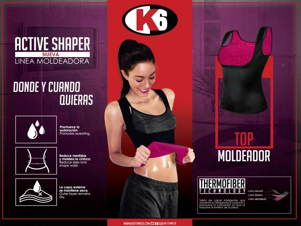 Top Moldeador K6 Active Shaper de Neopreno