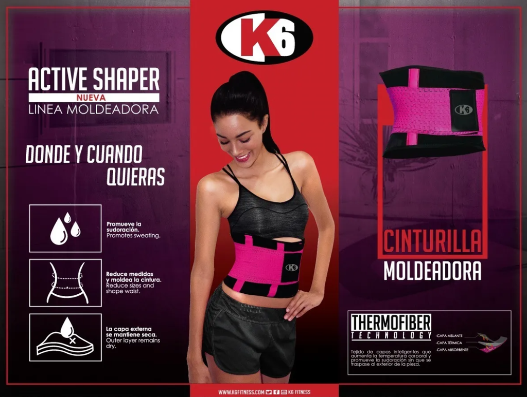 Faja Cinturilla Moldeadora K6 Active Shaper de Neopreno