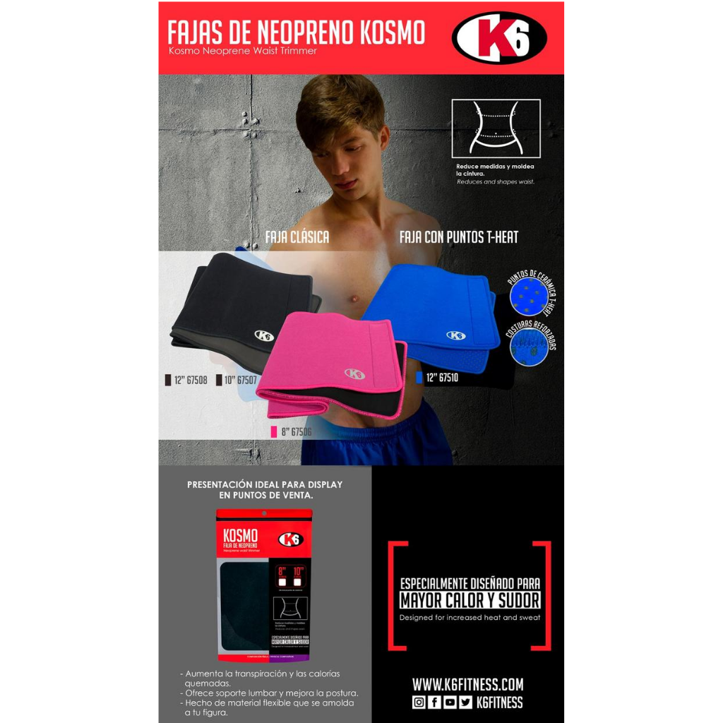 Faja con Puntos K6 Kosmo Unisex Polibag 12”