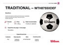 Balón de Futbol Wilson Tradicional Ng/Bl (NO.5) (H8755)