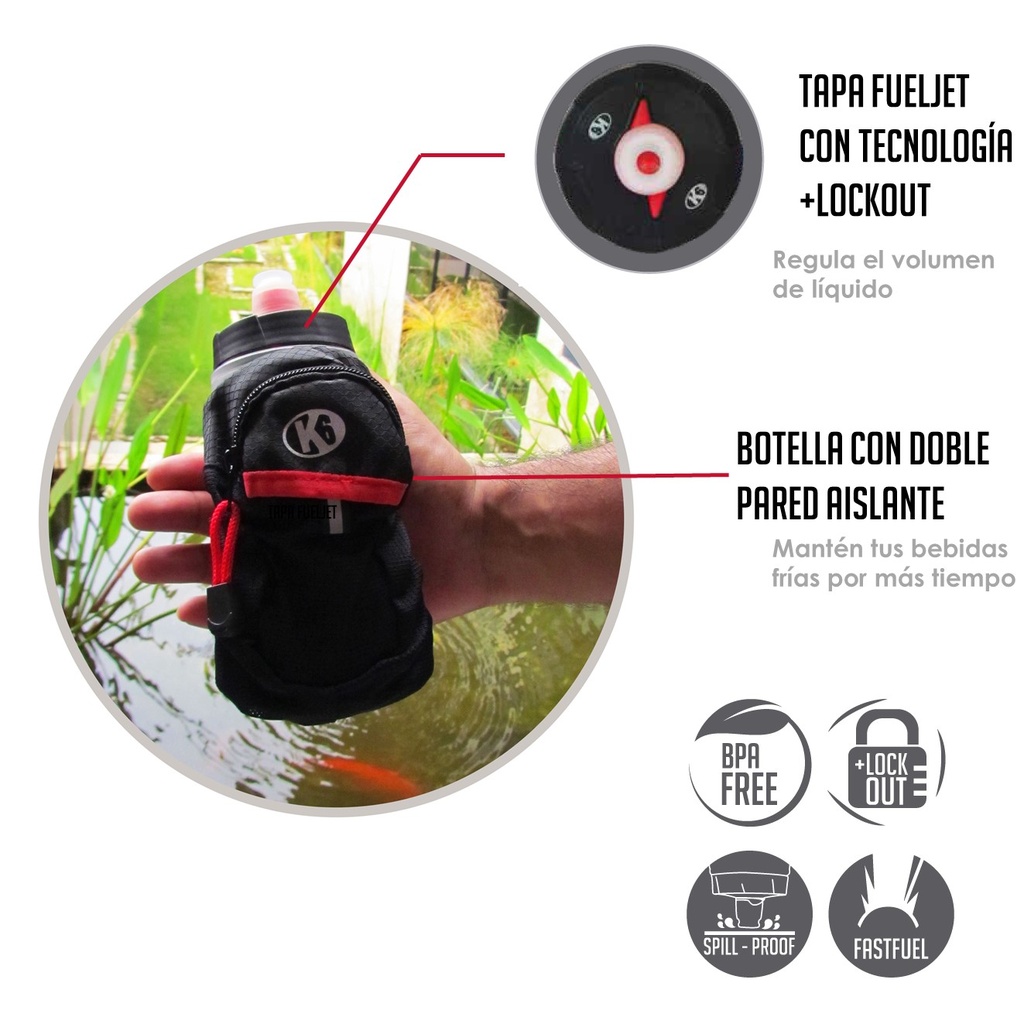 Botella de Agua K6 12 oz con Bolso de Mano para Correr
