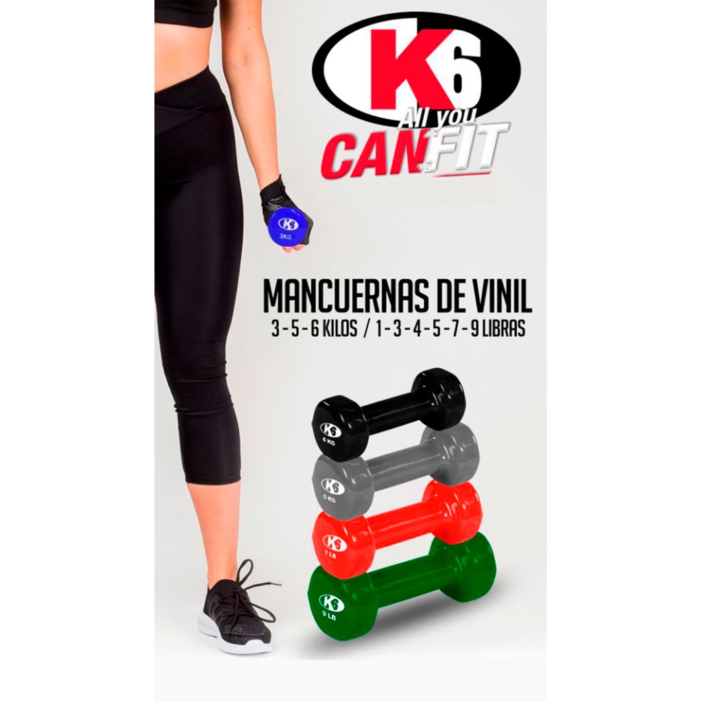 Mancuerna de Vinil K6 7Lb