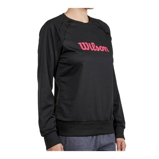 Sudadera de Mujer Wilson Cuello Redondo French Terry 98518 Negro