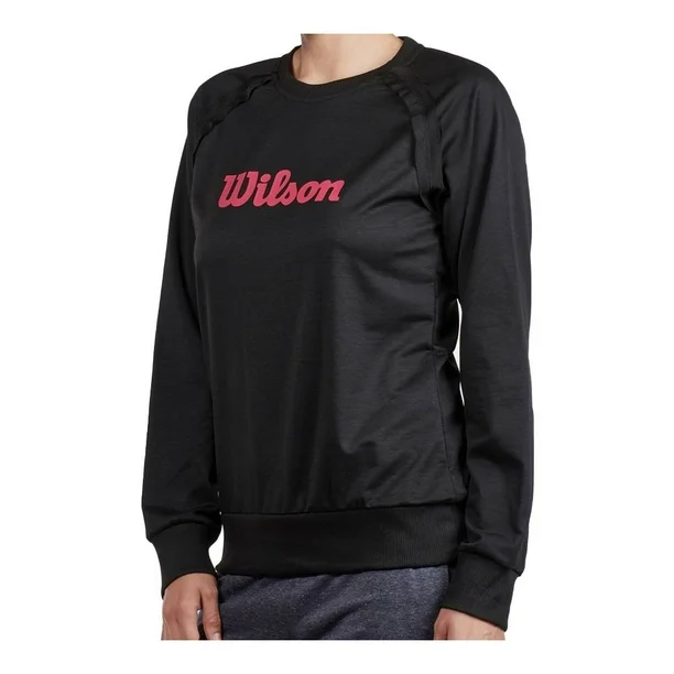 Sudadera de Mujer Wilson Cuello Redondo French Terry 98518 Negro