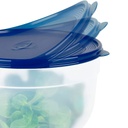 Recipiente Rectangular Rubbermaid Tapa Azul