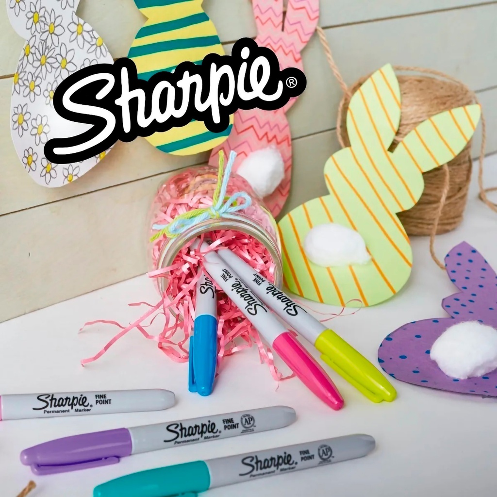 Marcadores Pastel Sharpie Finos Tx8 (+5 Tarjetas para Colorear)