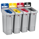 Estación de Reciclaje Slim Jim Rubbermaid