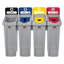 Estación de Reciclaje Slim Jim Rubbermaid