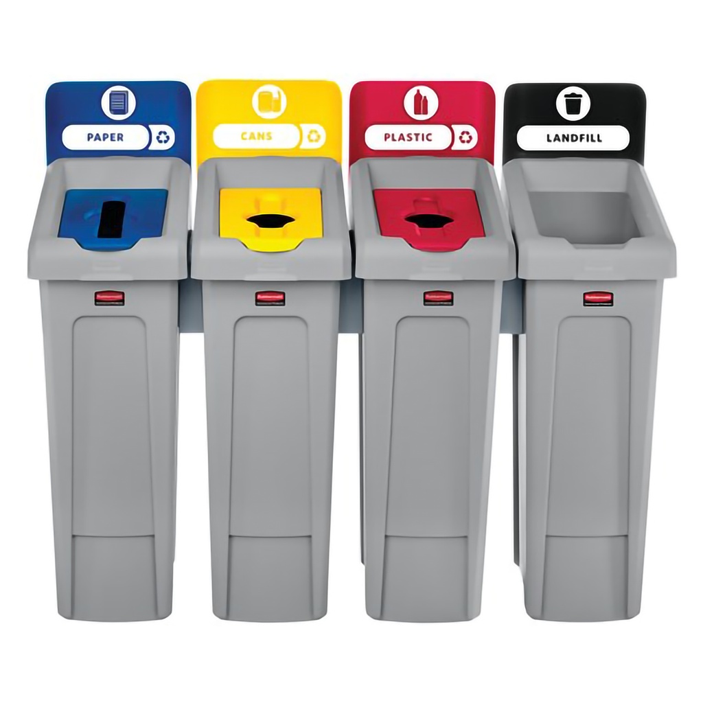 Estación de Reciclaje Slim Jim Rubbermaid
